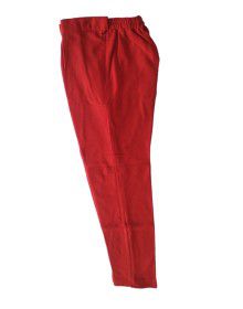 Womens woollen pant plain design red color